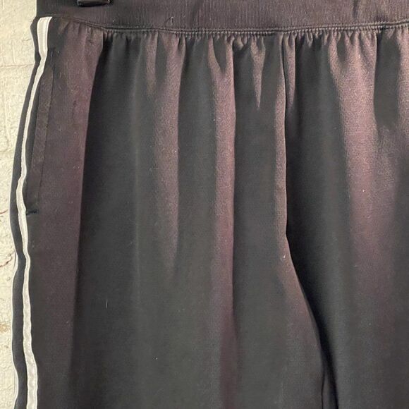 Athletic Works Black Stripe Crop Work Out Pants Small 4/6 - Picture 2 of 7